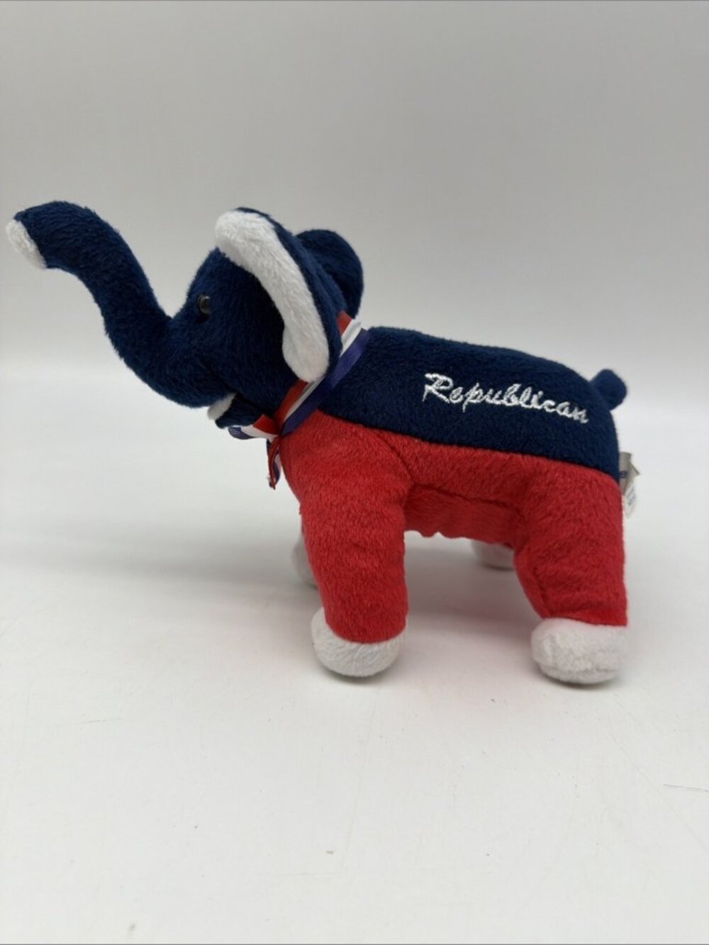 Republican Elephant Stuffed Animal Political Party USA Red White Blue TY Righty